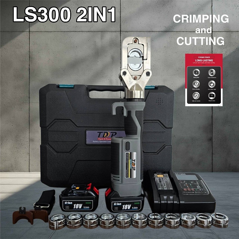 เครื่องย้ำ ตัด สายไฟ LS300 2IN1